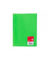 Carpeta 20 fundas translucidas verde