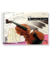 Cuaderno de música 4 pentagramas