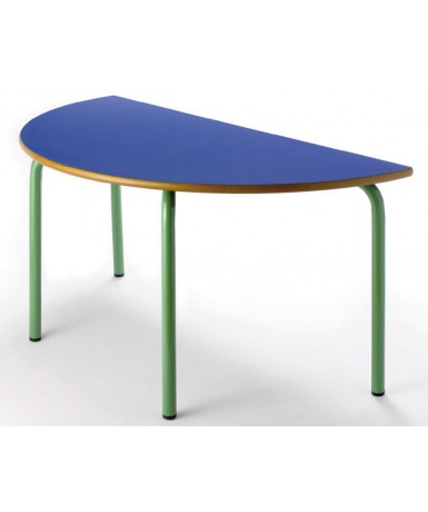 Mesa semicircular 120x60 cm. Patas Verdes - 54...