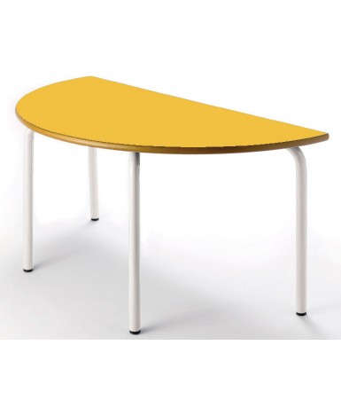 Mesa semicircular 120x60 cm. Patas Blancas - 54...
