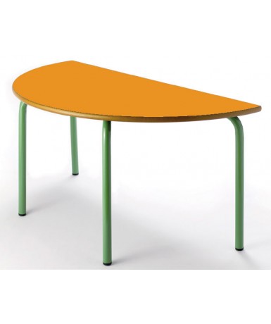 Mesa semicircular 120x60 cm. Patas Verdes - 60...