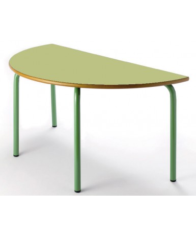 Mesa semicircular 120x60 cm. Patas Verdes - 60...