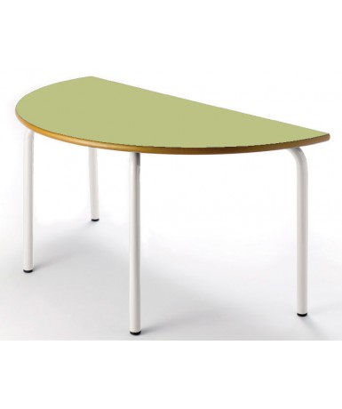 Mesa semicircular 120x60 cm. Patas Blancas - 60...