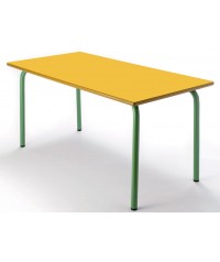 Mesa rectangular 110x55 cm. Patas Verdes - 54 cm. de alto