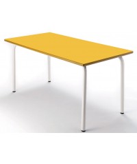 Mesa rectangular 110x55 cm. Patas Blancas - 54 cm. de alto