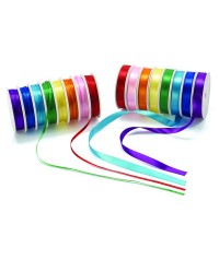 Paquete 16 rollos cinta raso colores surtidos