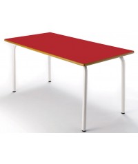 Mesa rectangular 110x55 cm. Patas Blancas - 54 cm. de alto