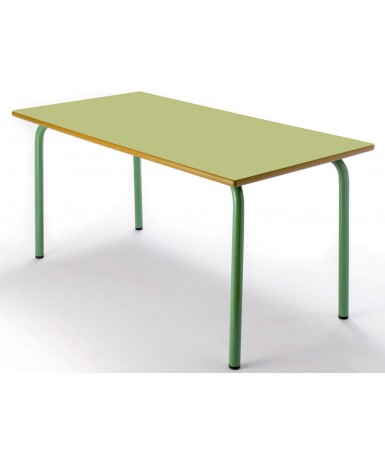Mesa rectangular 120x60 cm. Patas Verdes - 46 cm. de alto