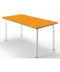 Mesa rectangular 120x60 cm. Patas Blancas - 46 cm. de alto