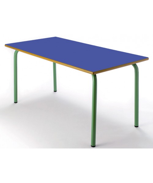 Mesa rectangular 120x60 cm. Patas Verdes - 54 cm. de alto