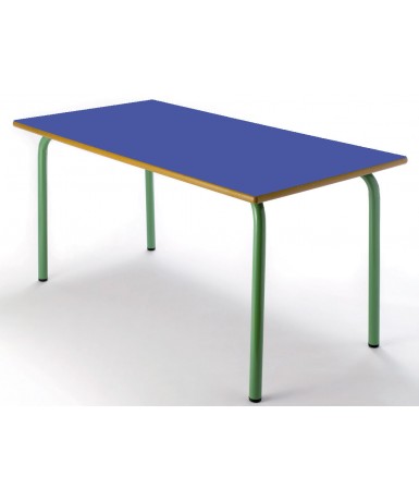 Mesa rectangular 120x60 cm. Patas Verdes - 54 cm. de alto
