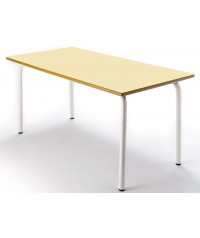 Mesa rectangular 120x60 cm. Patas Blancas - 54 cm. de alto