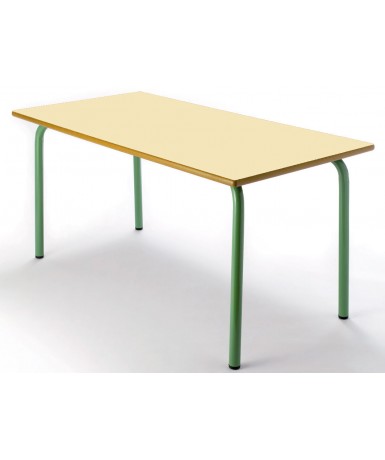 Mesa rectangular 120x60 cm. Patas Verdes - 60 cm. de alto