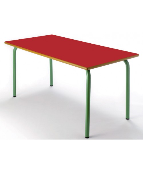 Mesa rectangular 120x60 cm. Patas Verdes - 60 cm. de alto 2