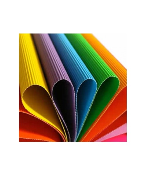 Cartón ondulado colores surtidos - 10 hojas 2