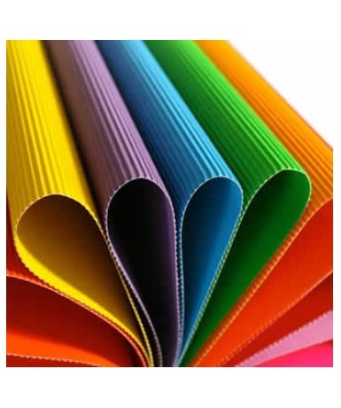 Cartón ondulado colores surtidos - 10 hojas