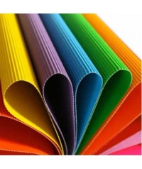 Cartón ondulado colores surtidos - 10 hojas