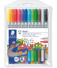 Rotulador Noris Club 320 doble punta 12 colores surtidos