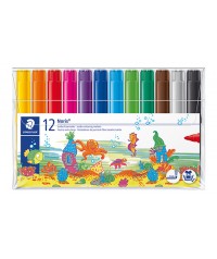 Blíster 12 rotuladores Noris Jumbo punta gruesa