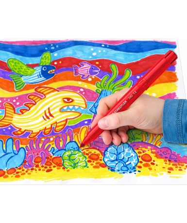 Blíster 12 rotuladores Noris Jumbo punta gruesa