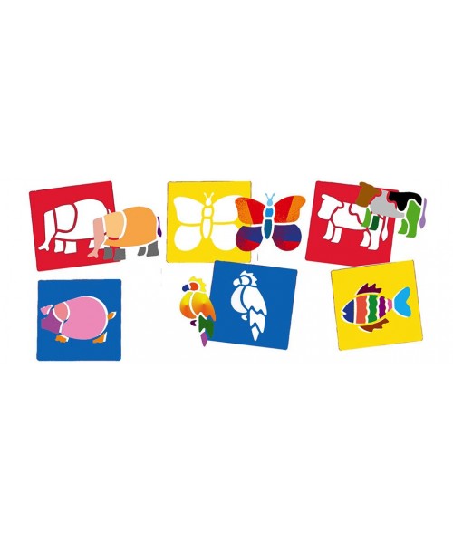 6 Plantillas animales de 14 x 15 cm.