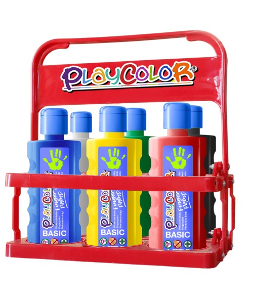 Basket Playcolor pintura de dedos 6x500ml.