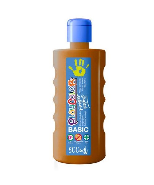 Pintura de dedos PlayColor botella - Marrón