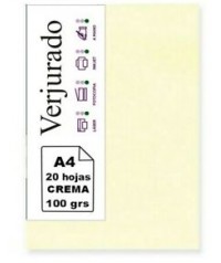 Papel verjurado A4 crema