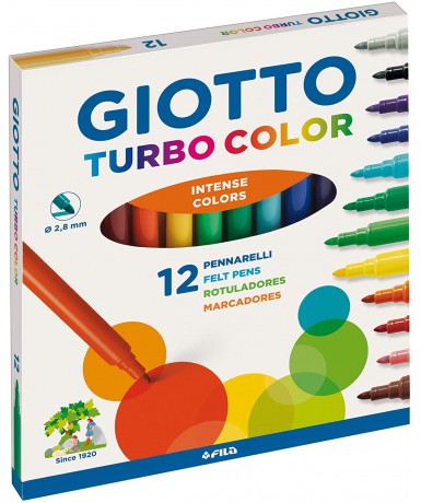 Rotulador fino Giotto Turbo Color - 12 unidades