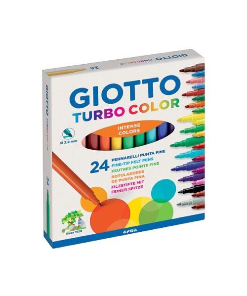 Rotulador fino Giotto Turbo Color - 24 unidades