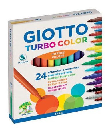 Rotulador fino Giotto Turbo Color - 24 unidades