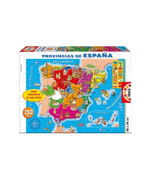 Puzle provincias españa 150 piezas