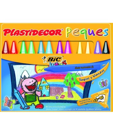 Pinturas plásticas escolares Plastidecor Peques 12u x 12 colores