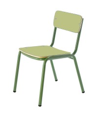 Silla preescolar patas verde - 26 cm. de alto
