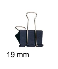 Pinzas abatibles Negras de 19 mm