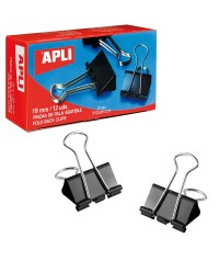 Pinzas abatibles Negras de 19 mm