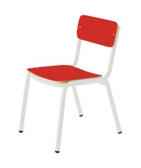 Silla preescolar patas blancas - 32 cm. de alto