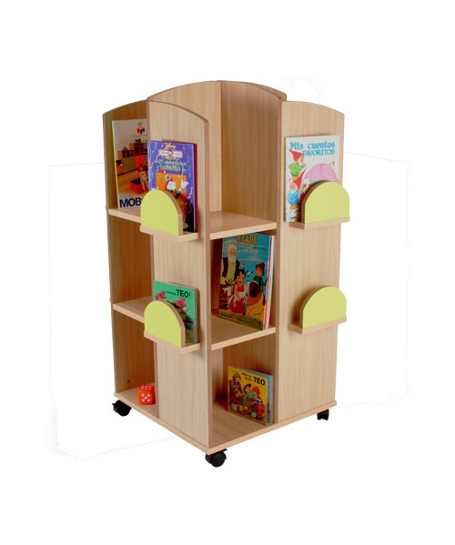 Torre expositor de libros 71x71x119 cm.