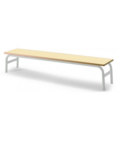 Banco patas blancas 150x30x30 cm.