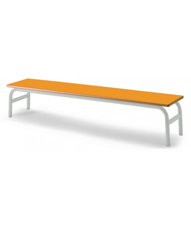 Banco patas blancas 150x30x30 cm.