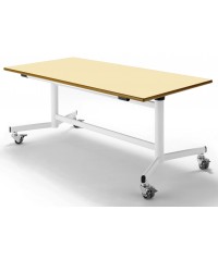 Mesa rectangular abatible patas blancas - 60 cm. de alto