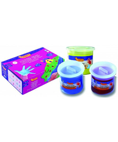 6 botes pintura dedos surtidos