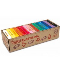 Caja 15 Plastilinas R-72 colores surtidos 350 gr. Jovi