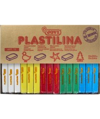 Caja 15 Plastilinas Básicas 5 colores 350 gr. Jovi