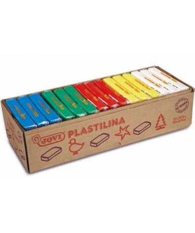 Caja 15 Plastilinas Básicas 5 colores 350 gr. Jovi