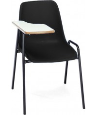 Silla carcasa con pala diestro patas negras 45 cm altura.