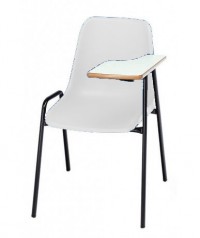 Silla carcasa con pala zurdo. Patas negras - 45 cm. de alto