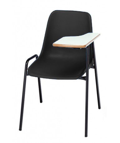 Silla carcasa con pala zurdo. Patas negras - 45...