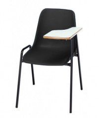 Silla carcasa con pala zurdo. Patas negras - 45 cm. de alto