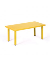 Mesa rectangular polipropileno Amarillo - 52 cm. de alto